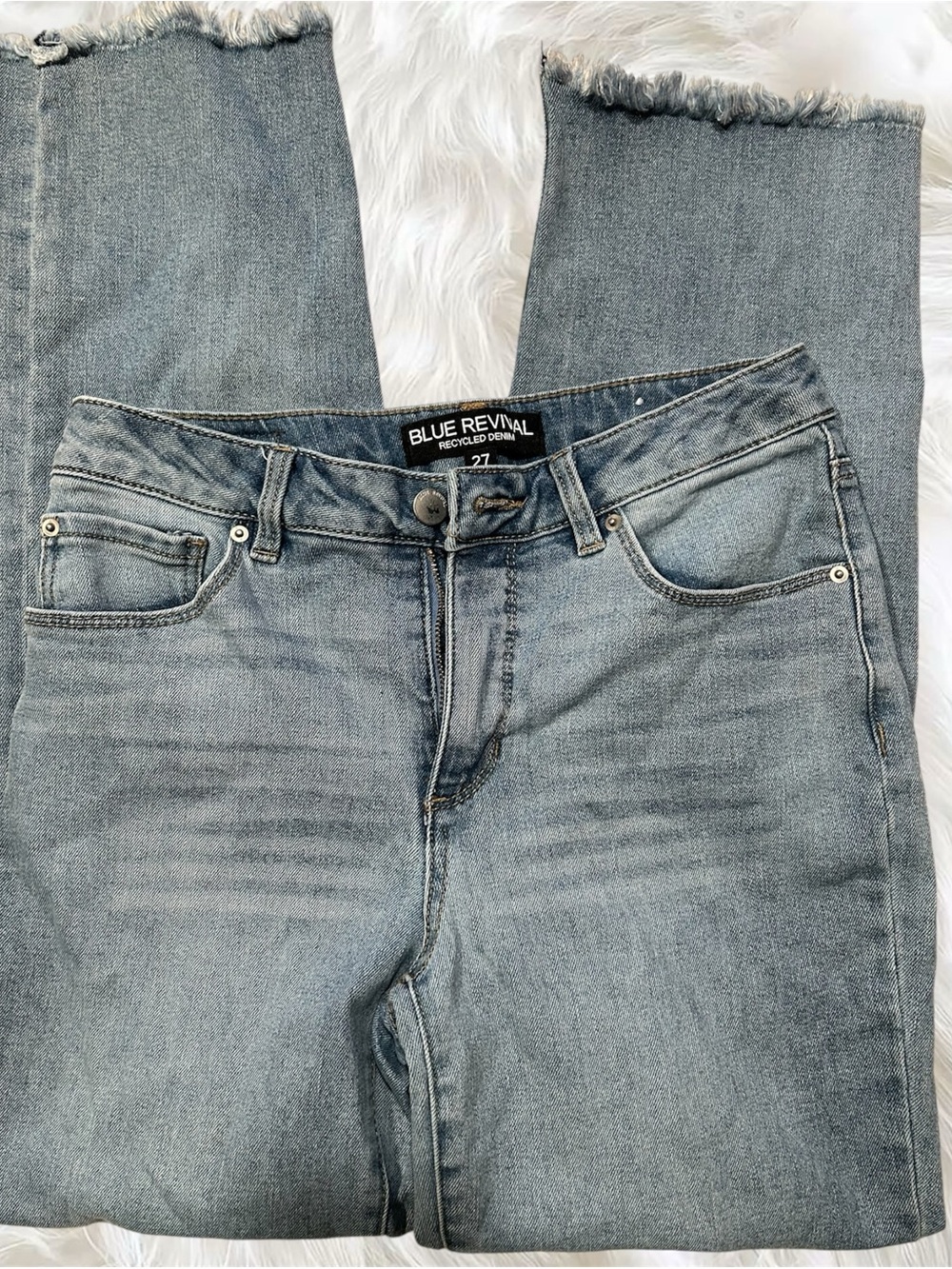 Blue Revival Women's Straight Leg Jeans in Light Blue